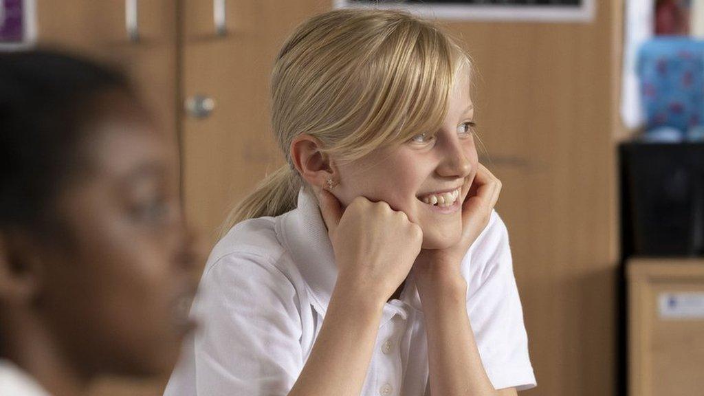 Girls in classroom