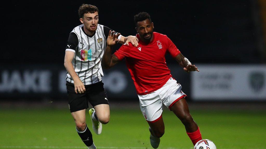 Ed Francis in action for Notts County