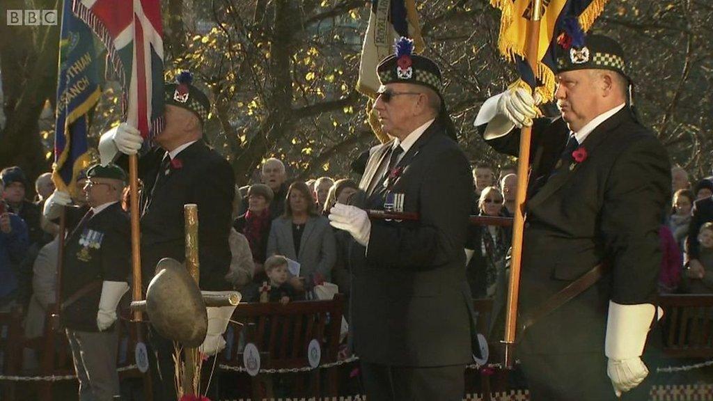 Veterans at Armistice commemorations