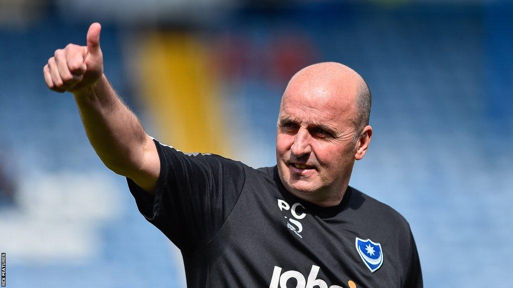 Former Portsmouth manager, Paul Cook, during a League Two.