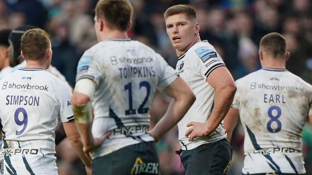 Owen Farrell in action for Saracens