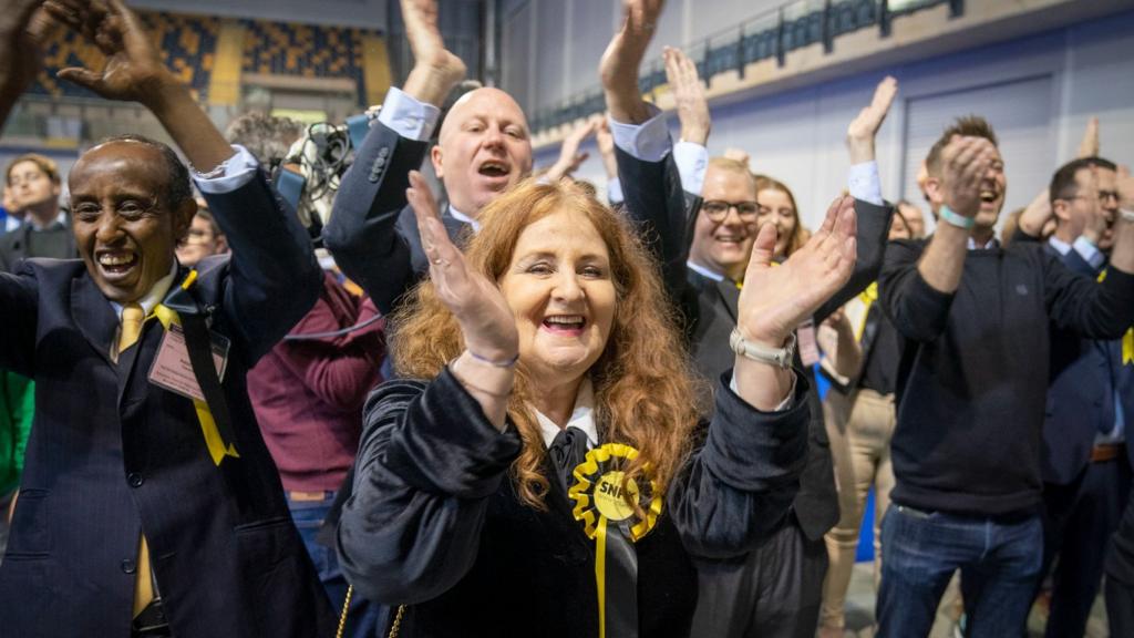 SNP supporters in Glasgow