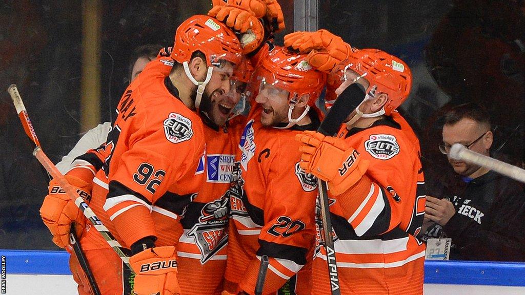 Sheffield Steelers celebrate late goal