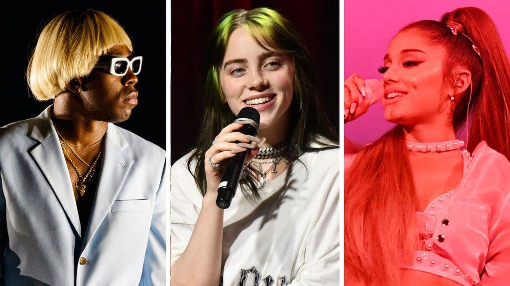 International nominees Tyler, The Creator, Billie Eilish and Ariana Grande