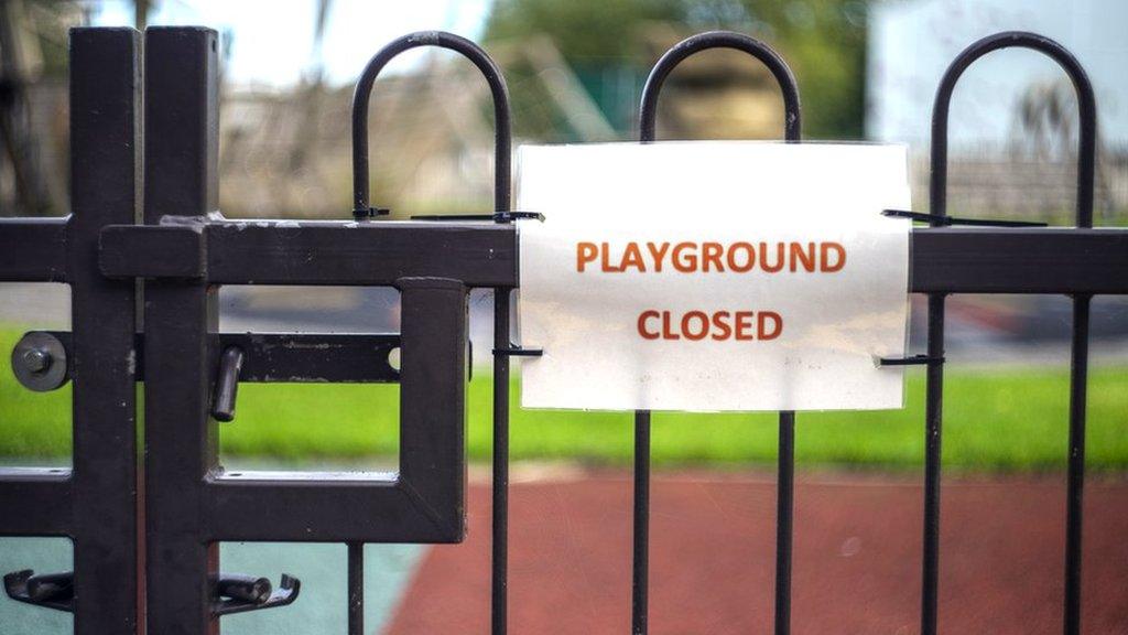 playground closed sign