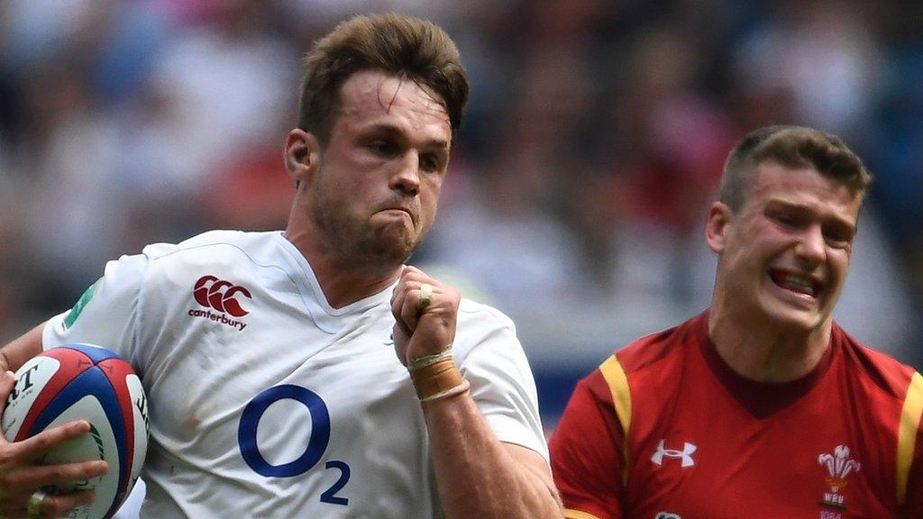 Jack Clifford races clear to score for England