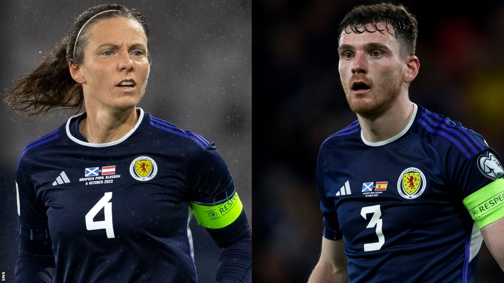 Rachel Corsie and Andy Robertson