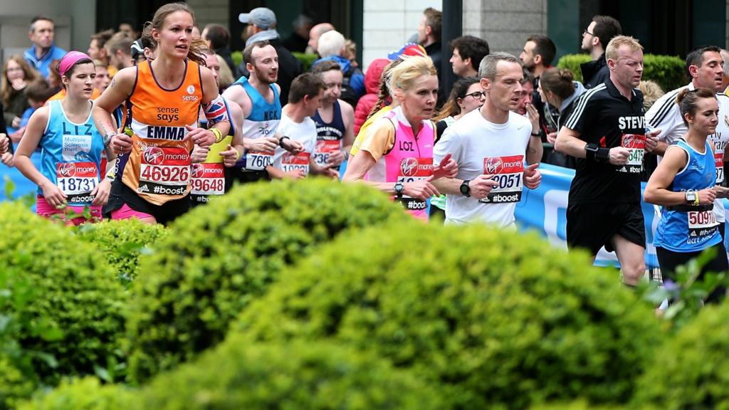 Runners competing in the race