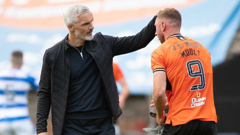 Jim Goodwin - who was United's third manager of last season - is attempting to steer the club back to the top flight