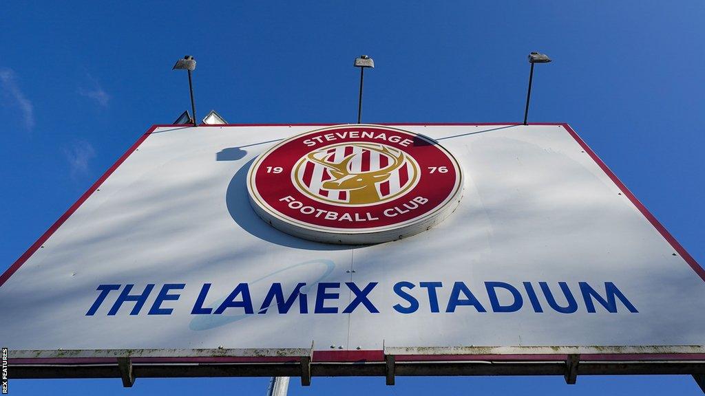 Generic image of a sign outside Stevenage's home ground