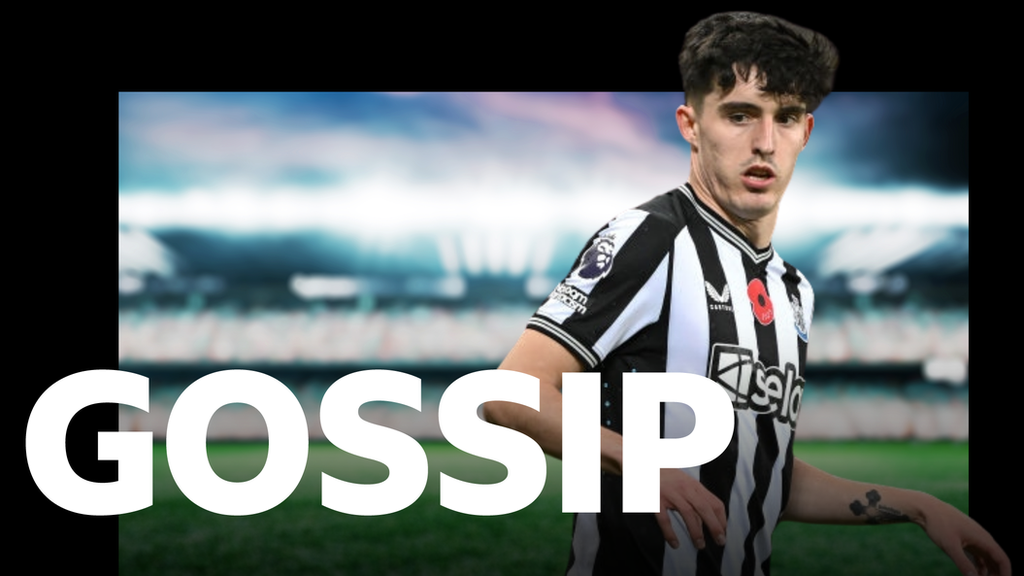 BBC gossip graphic and Tino Livramento