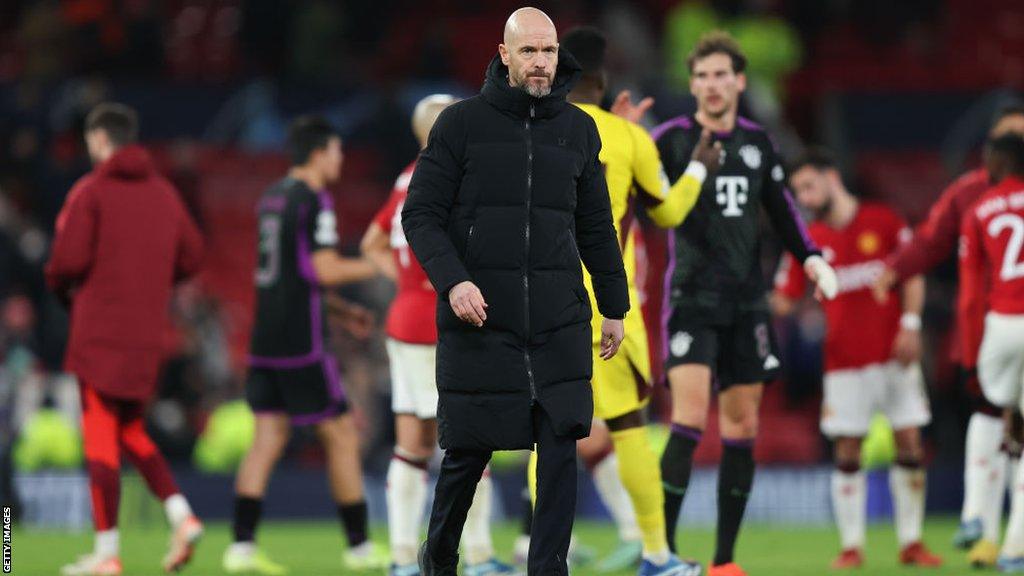 Erik ten Hag reacts to defeat by Bayern Munich