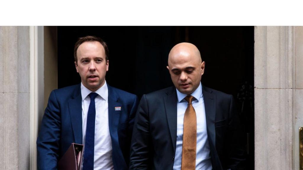 Matt Hancock and Sajid Javid in 2019