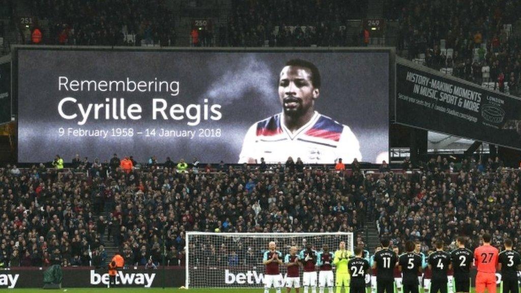 West Ham and Bournemouth players and fans pay tribute to Cyrille Regis