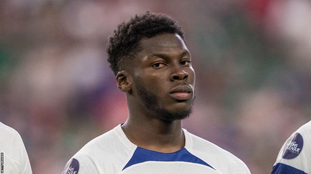 Yunus Musah during a USA international football match