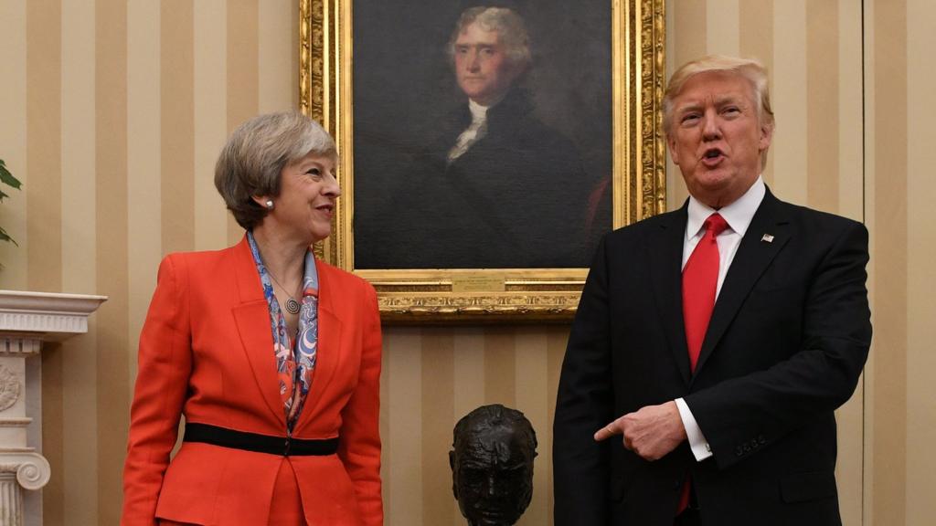 Theresa May and Donald Trump