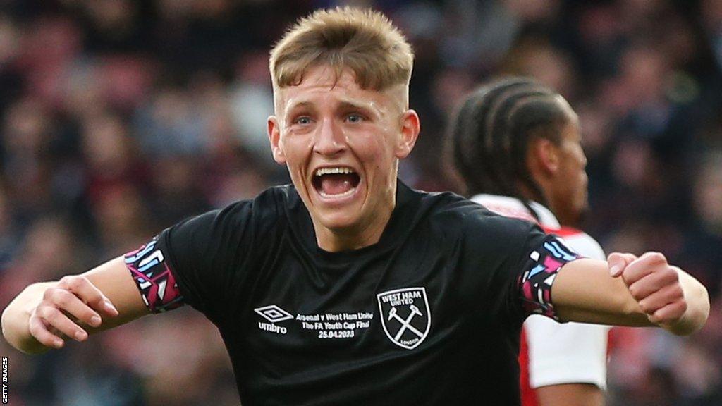 Callum Marshall scored in West Ham's Youth Cup final win over Arsenal