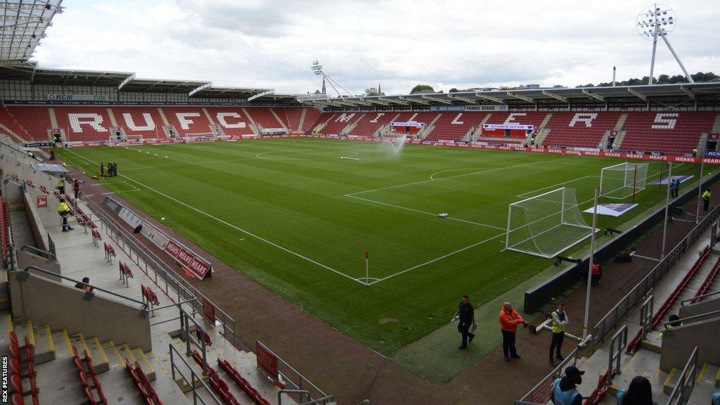 General view of Rotherham's New York Stadium home