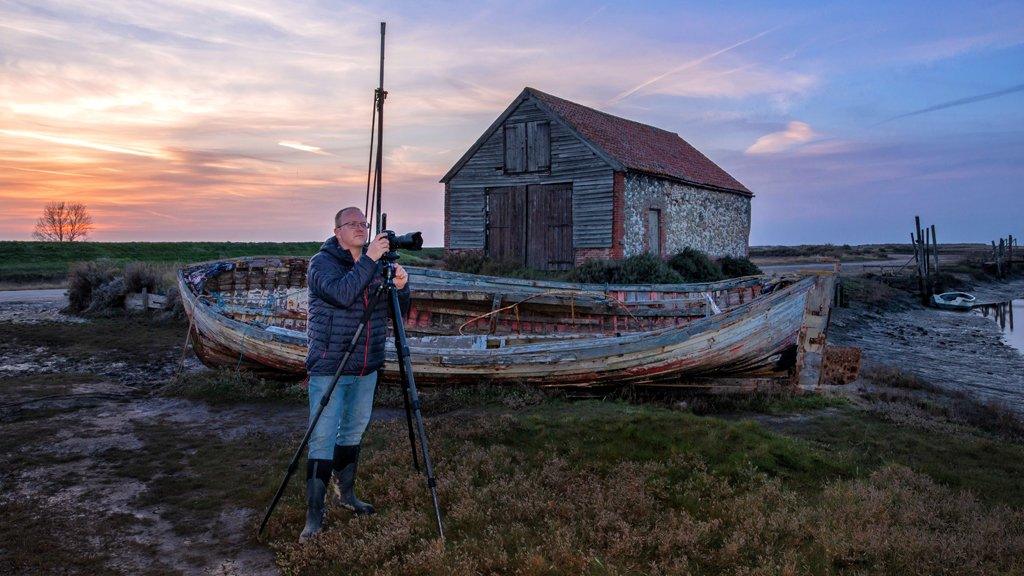 Self-portrait of Norfolk photographer Gary Pearson at Thornham Staithe