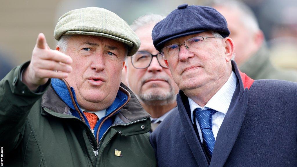 Trainer Paul Nicholls and Sir Alex Ferguson