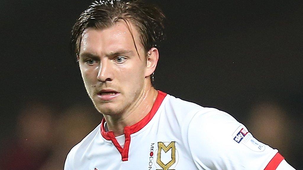 Alex Gilbey in action for MK Dons