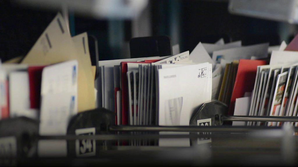 Mail on a sorting stack