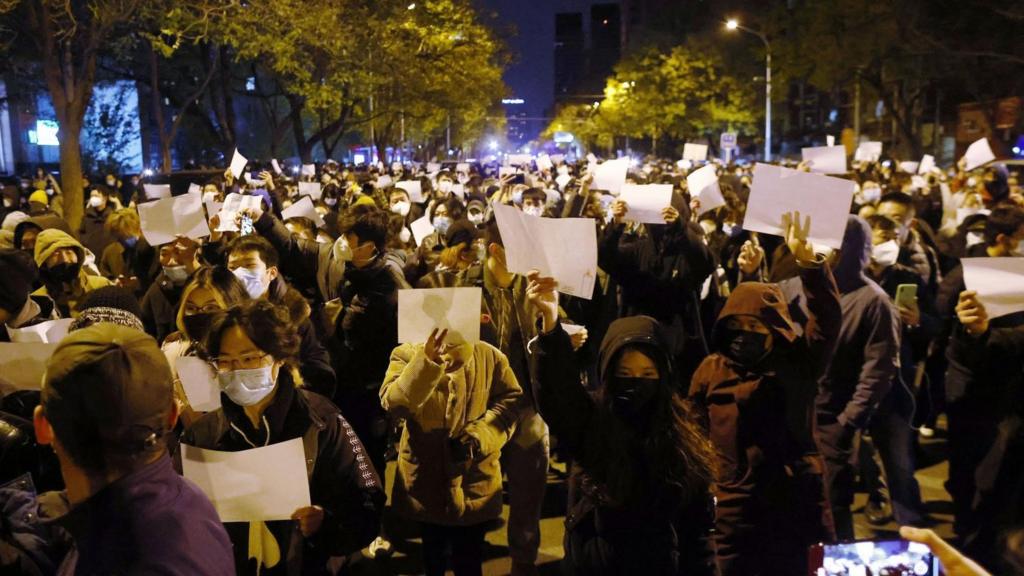 Protesters in Beijing