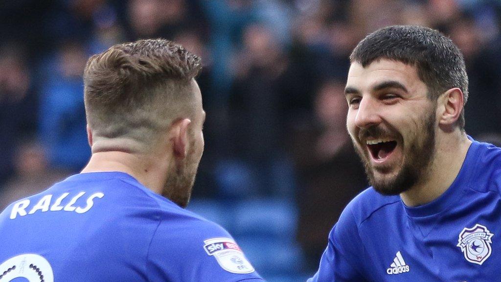 Joe Ralls and Callum Paterson celebrate the latter's opener against Sunderland