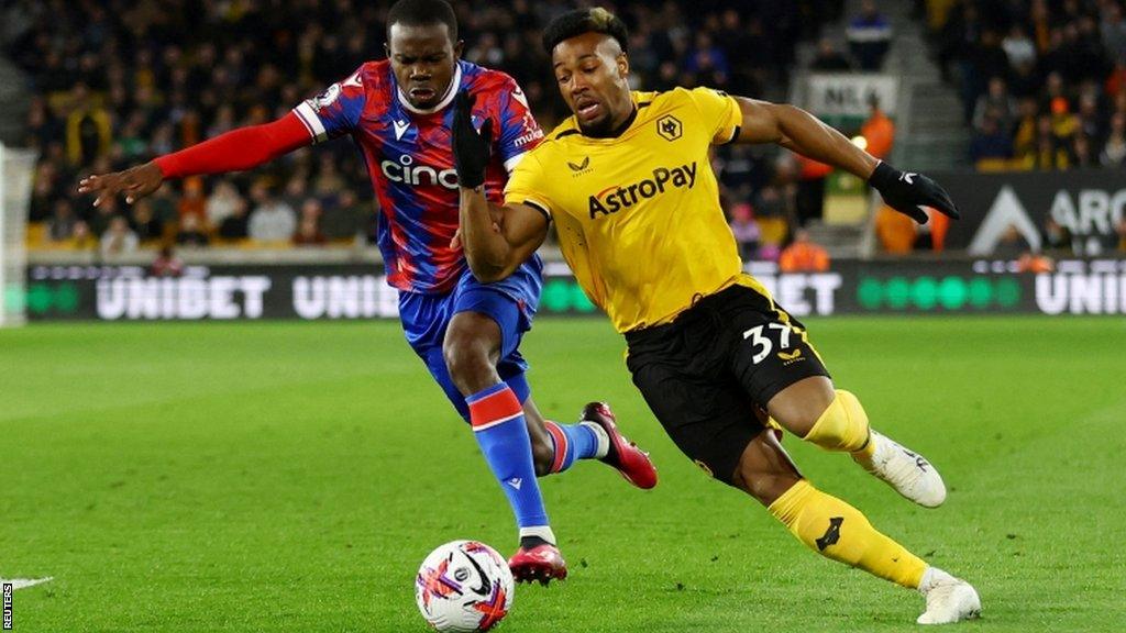 Adama Traore playing for Wolves