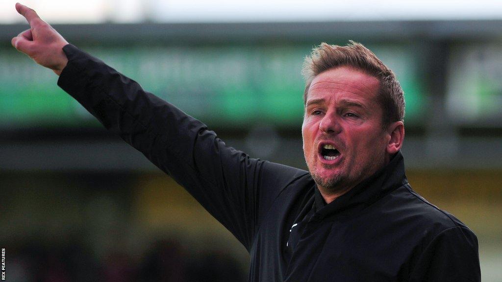 Neal Ardley while in charge at Solihull Moors