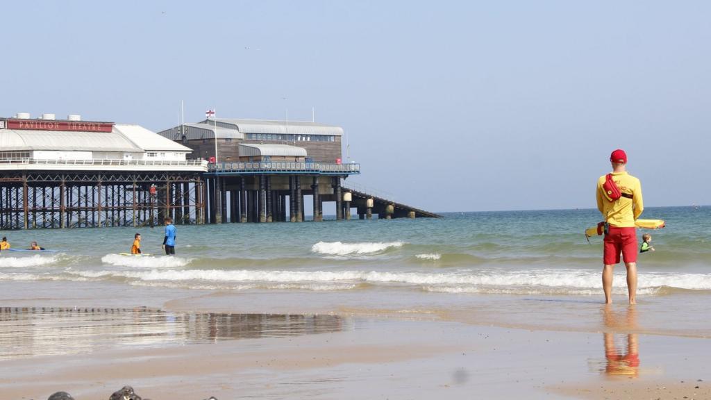 A lifeguard on the beach in Cromer