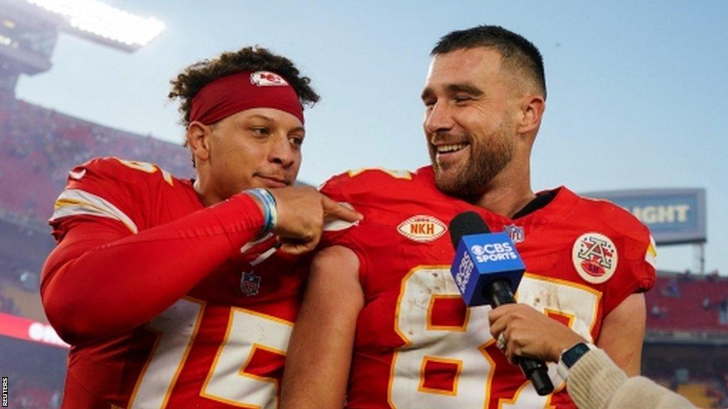 Patrick Mahomes and Travis Kelce