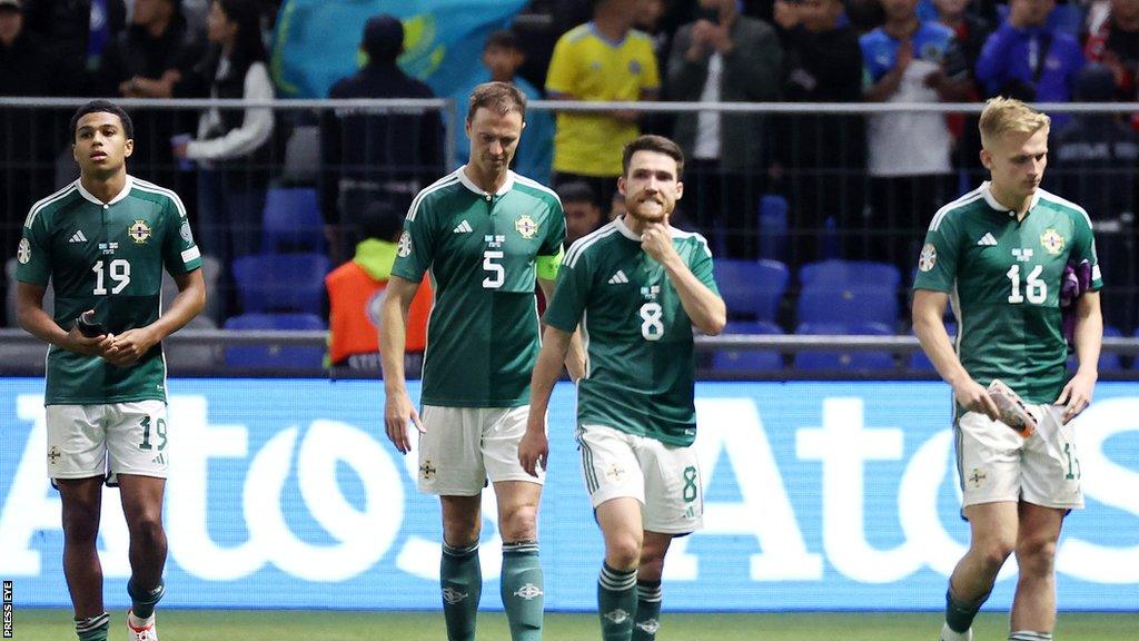 Another night of dejection for Northern Ireland players after the 1-0 defeat by Kazakhstan last month