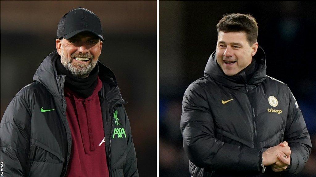 Liverpool manager Jurgen Klopp and Chelsea counterpart Mauricio Pochettino