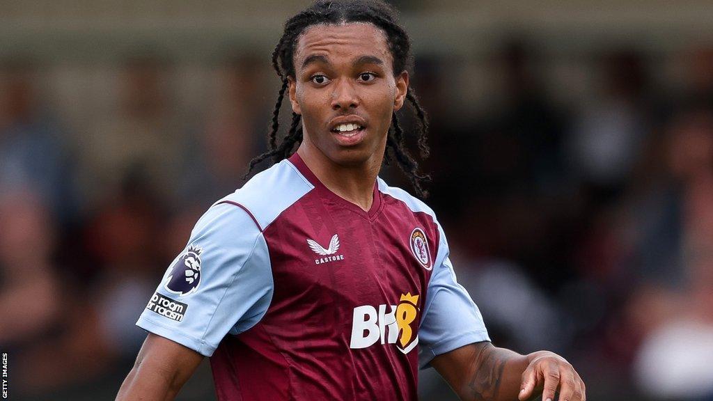 Rico Richards in action for Aston Villa in an under-21s match