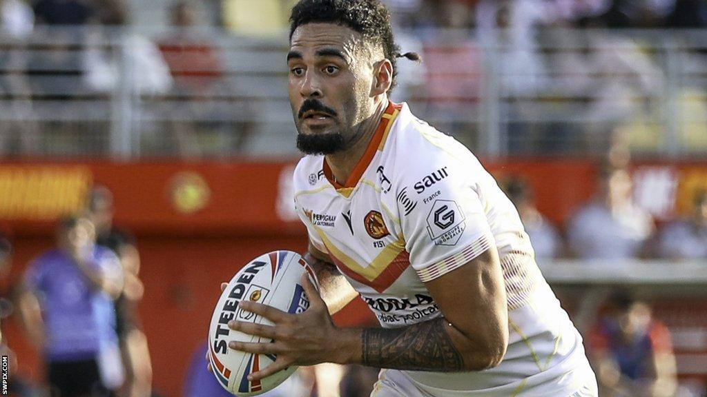 Tyrone May in action for Catalans Dragons