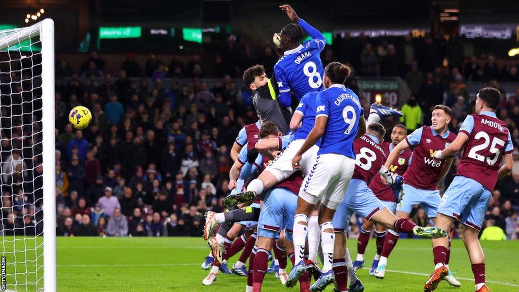 Amadou Onana scores his second goal of the season