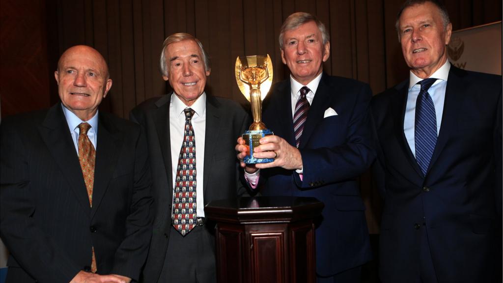 George Cohen, Gordon Banks, Martin Peters and Sir Geoff Hurst