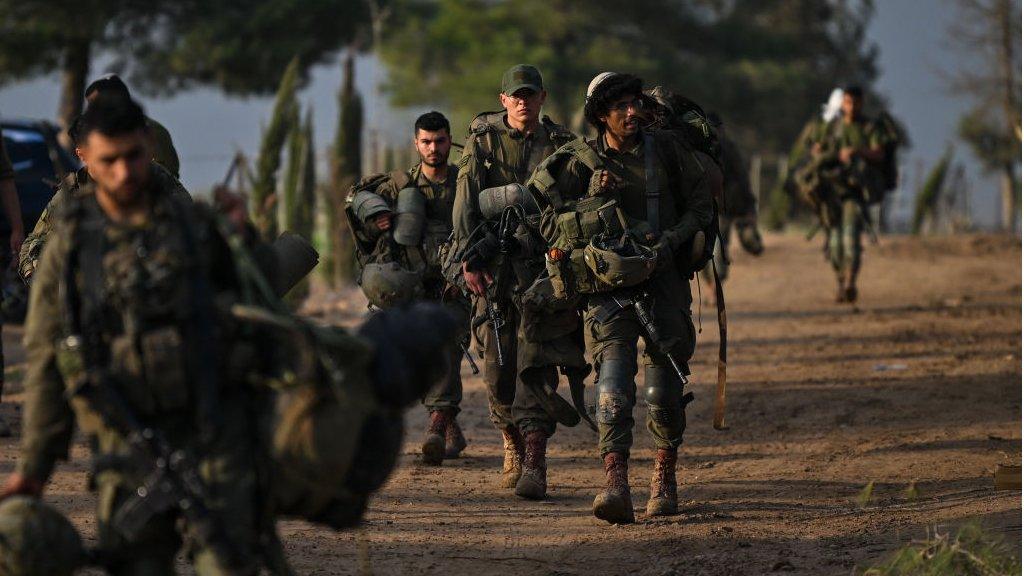 IDF soldiers returning from Gaza on 14 December