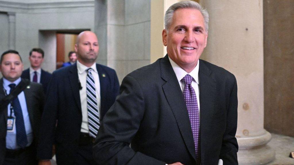 US House Speaker Kevin McCarthy at the US Capitol on 31 May 2023