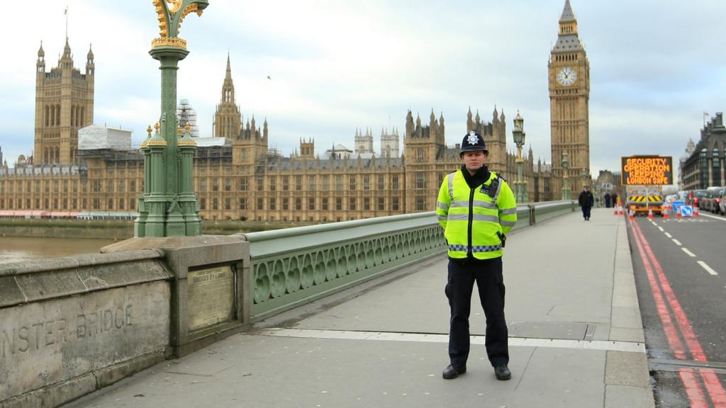 Policeman on Westminster Bridge