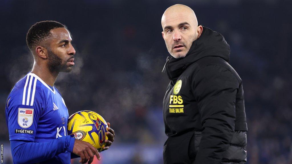 Leicester City manager Enzo Maresca (right) and Ricardo Pereira