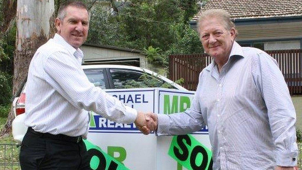 Trevor Bayliss in his previous job as an estate agent