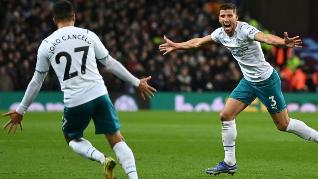 Ruben Dias scores for Man City