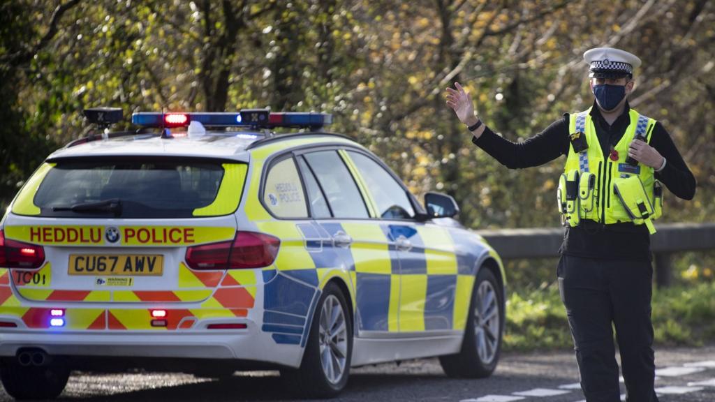 Police officer in St Clears, Carmarthenshire