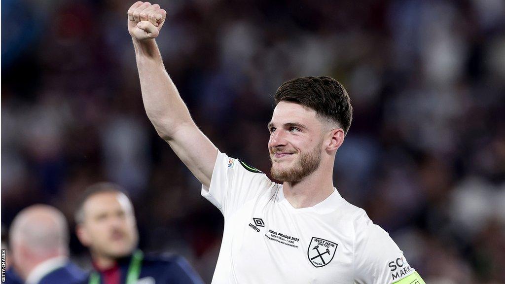 West Ham and England midfielder Declan Rice