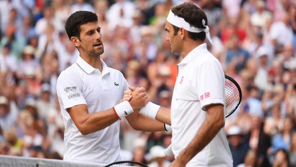 Djokovic with Federer