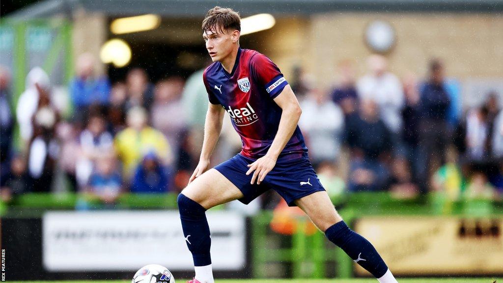 Taylor Gardner-Hickman with the ball for West Brom during a pre-season match