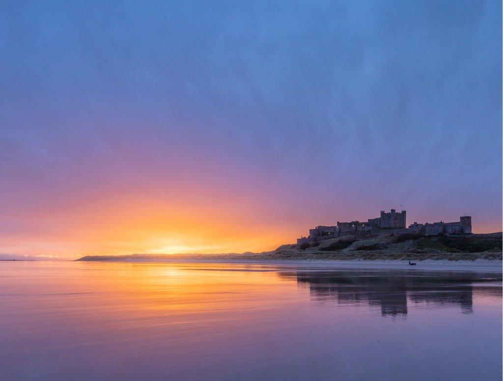 Dawn at Bamburgh Castle, Northumberland