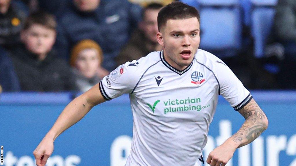 Aaron Morley playing for Bolton